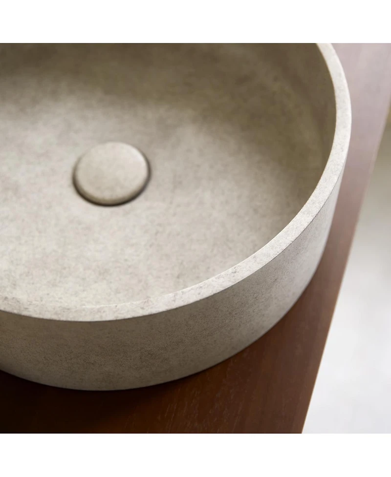 Tikamoon Gina Black Terrazzo round washbasin