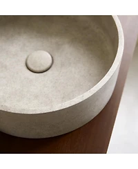 Tikamoon Gina Black Terrazzo round washbasin