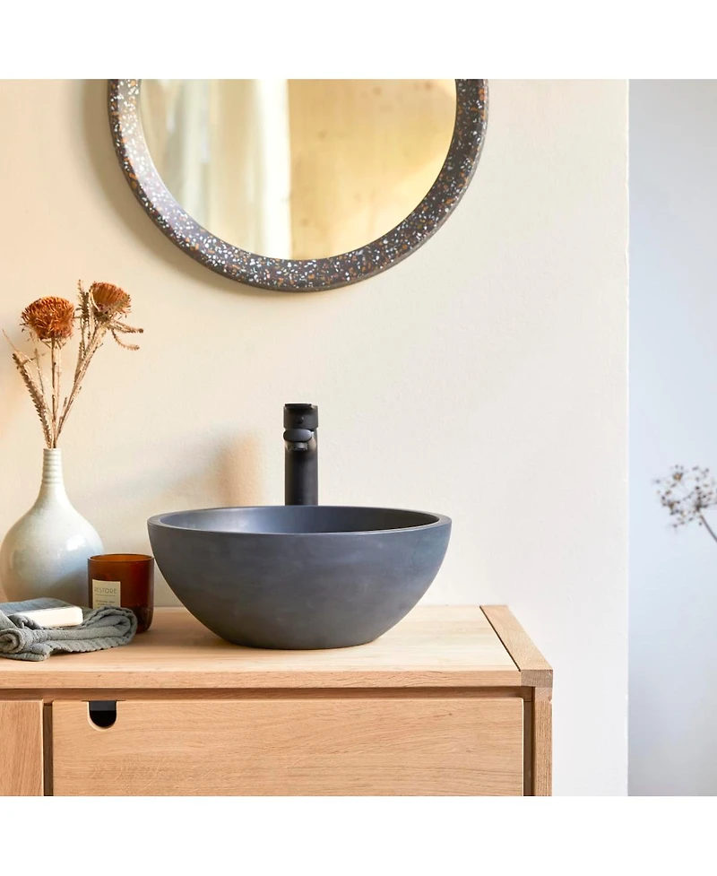 Tikamoon Micha round confetti terrazzo basin