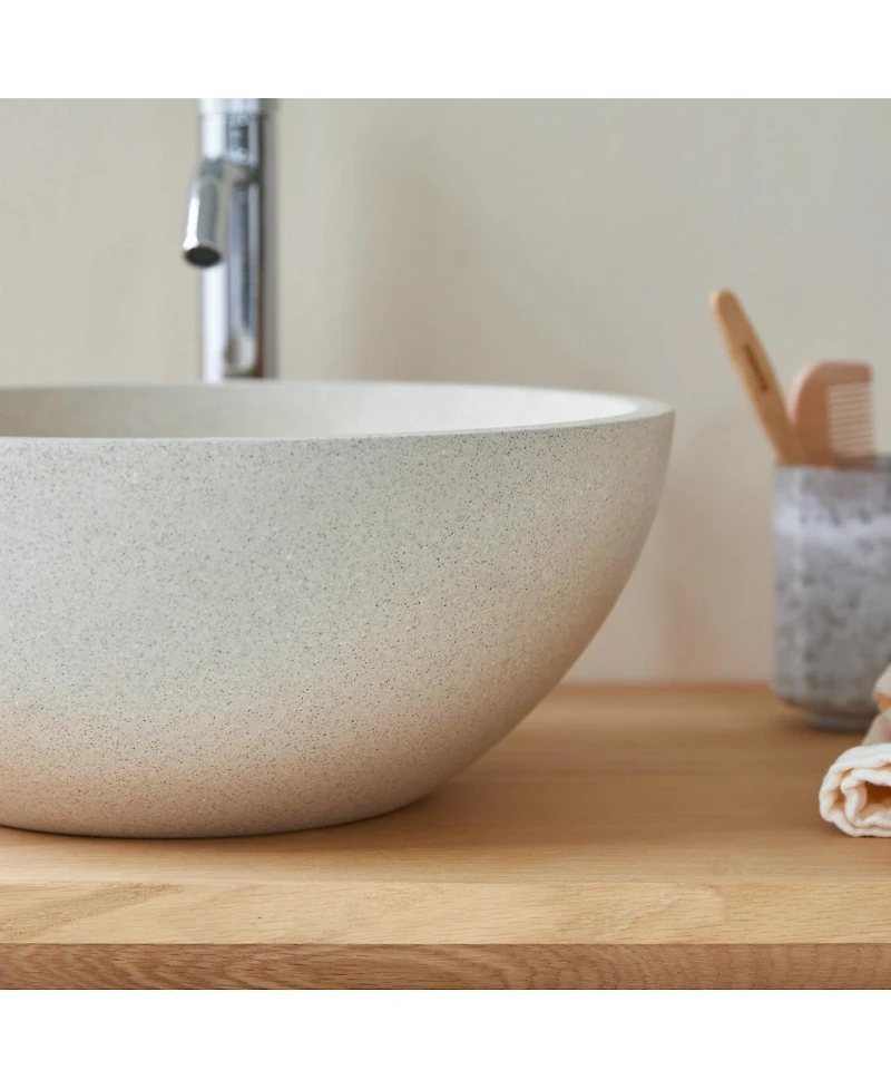 Tikamoon Micha round confetti terrazzo basin