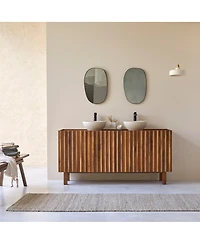Tikamoon Milo mango wood vanity unit 164 cm