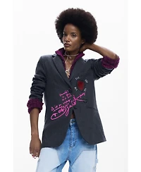 Desigual Women's Detachable knit blazer