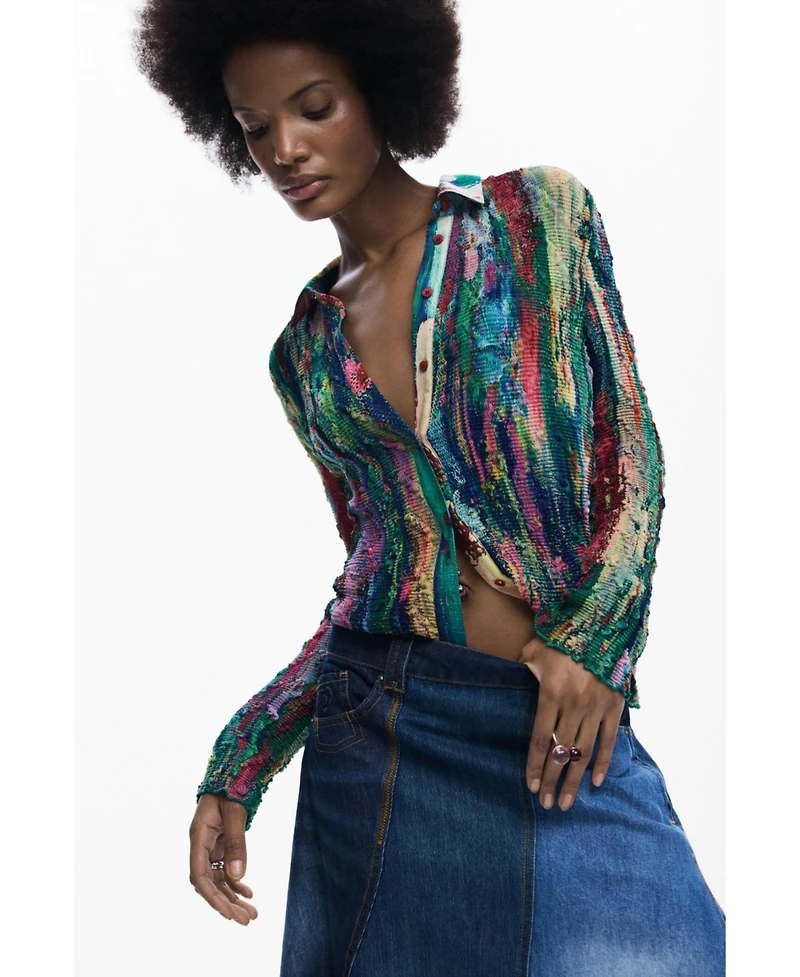 Desigual Women's Denim patch skirt