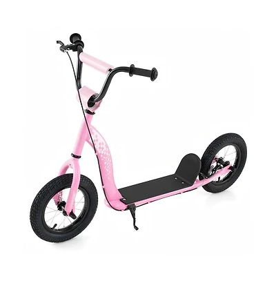 Hongge Adjustable Kick Scooter with Inflatable Tires and Rear Brake