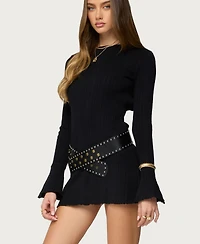 Edikted Women's Isabel Backless Ribbed Knit Mini Dress