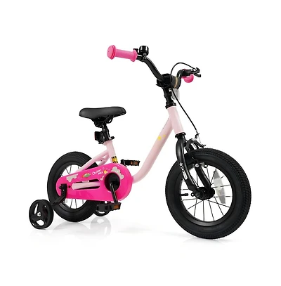 Hongge Kids Adjustable Training Bicycle with Dual Brake System Rubber Tires and Safety Features