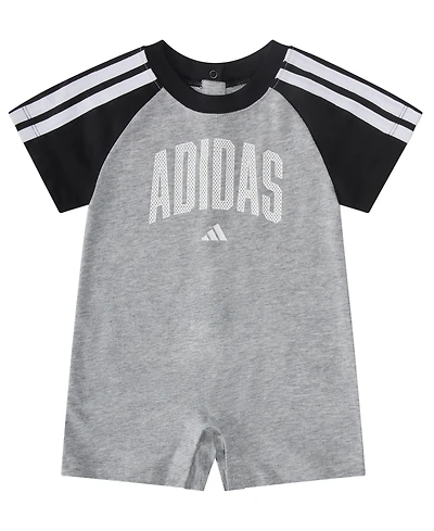 adidas Baby Boys' 3-Stripe Raglan-Sleeve Crewneck Coverall