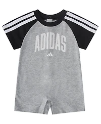 adidas Baby Boys' 3-Stripe Raglan-Sleeve Crewneck Coverall