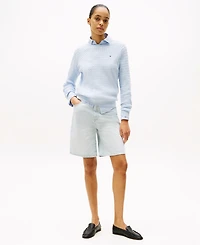 Tommy Hilfiger Women's Fine Gauge Cable Crewneck Top