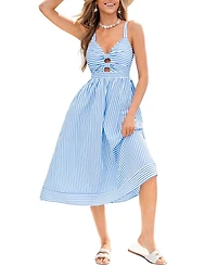 Cupshe Women's Sweetest Striped Maxi Beach Dress