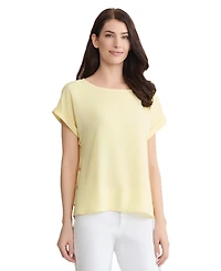 Jones New York Women's Short-Sleeve Button Detail Blouse