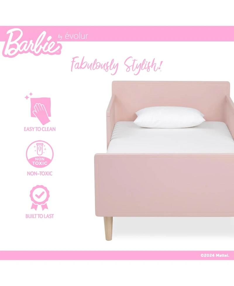 Evolur Barbie Los Altos Toddler Bed Blush