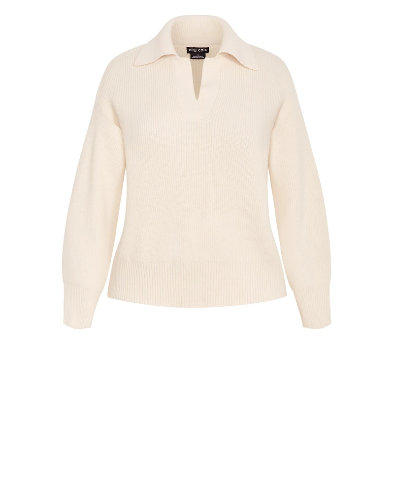 City Chic Plus Star Alley Sweater