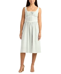 Bcx Juniors' Striped Square Neck Midi Dress