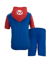 Mario Toddler Boys Nintendo Cosplay Hooded T-Shirt and Shorts Set