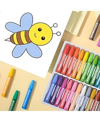 Htutwoo 12/18/24/36 Colors Art Drawing Set, Washable Multicolor Crayons, Student Oil Painting Stick Suit