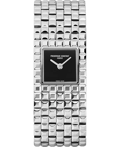 Frederique Constant Women's Manchette Silver-Tone Stainless Steel Bracelet Watch, 25.7mm