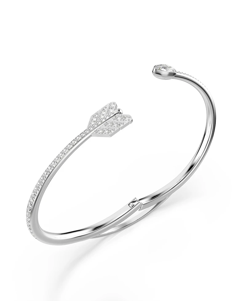 Swarovski Mixed Cuts, Arrow, White, Rhodium Plated Idyllia Bangle