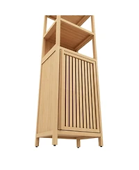 Boyel Living Storage Tall Slim Cabinet with Shutter Door and 3 Tier Shelves
