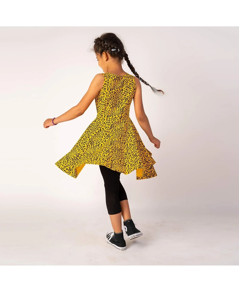 Mightly Girls Toddler Fair Trade Organic Cotton Print Sleeveless Twirl Dress