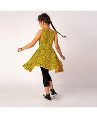 Mightly Girls Toddler Fair Trade Organic Cotton Print Sleeveless Twirl Dress