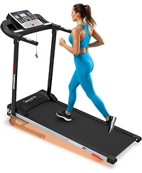 SereneLife Folding Motorized Treadmill, 1.0 Hp Running Machine with 12 Preset Programs, 6.0 Mph Max Speed, 3" Lcd Display