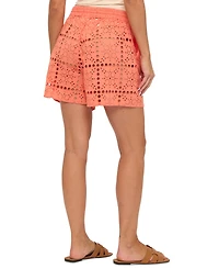 Dotti Women's Eyelet Openwork Dot Beach Shorts