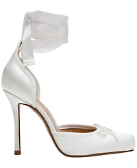 Steve Madden Women's Larina Lace-Up High-Heel Ballet Pumps