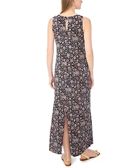 Vince Camuto Women's Bandana-Print Crochet-Trim Maxi Dress