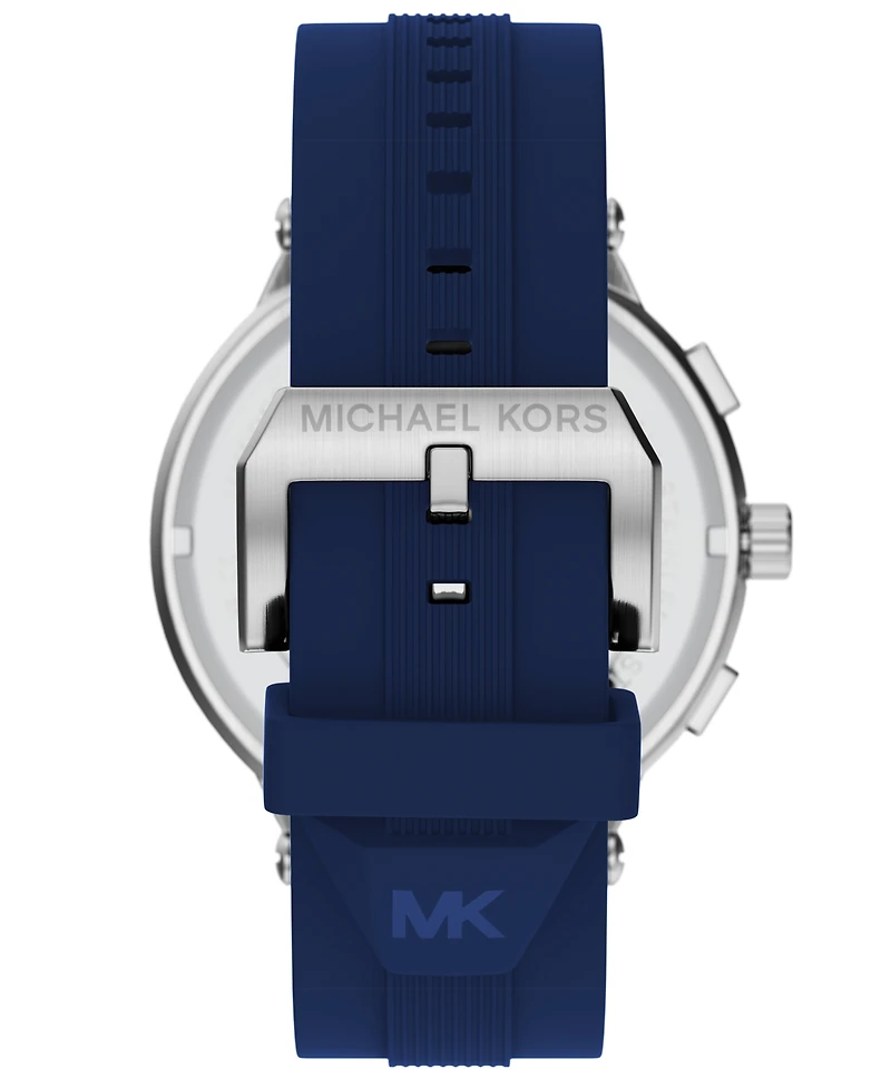 Michael Kors Men's Billie Chronograph Navy Silicone Watch, 46mm