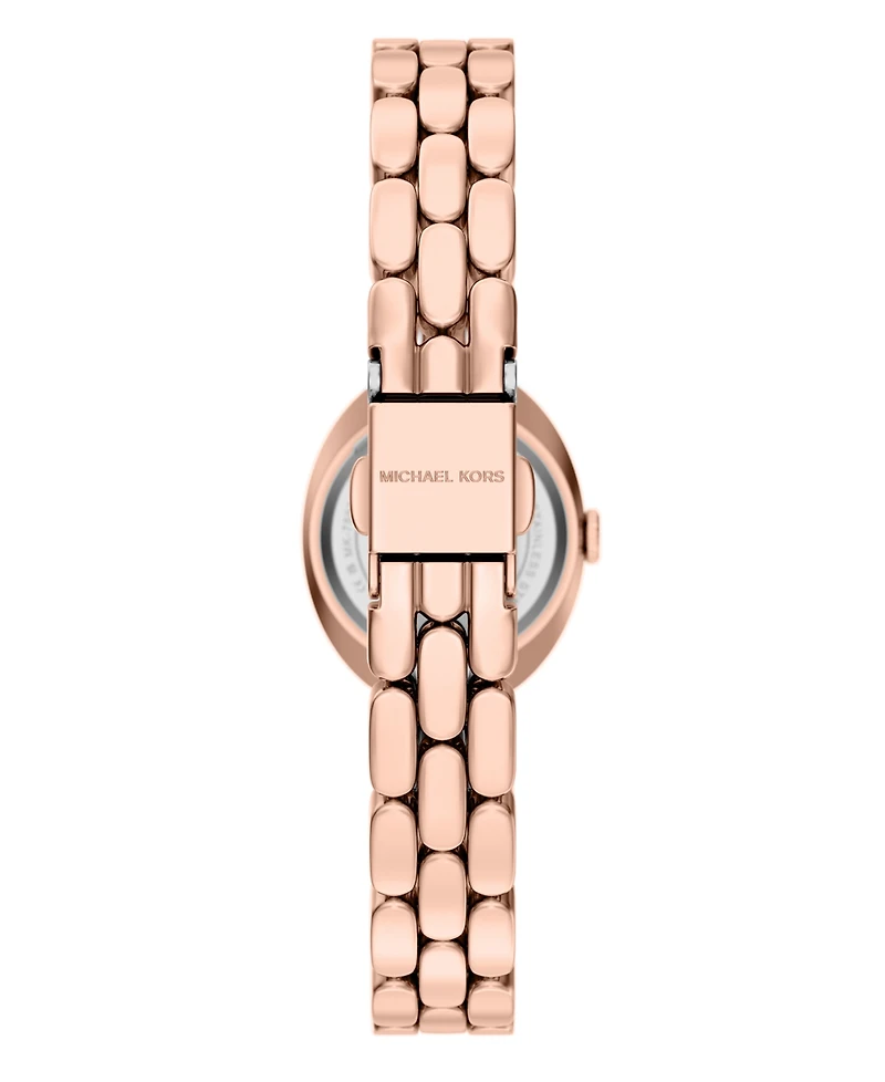 Michael Kors Women's Maude Three-Hand Rose Gold-Tone Stainless Steel Watch and Bracelet Set, 21MM