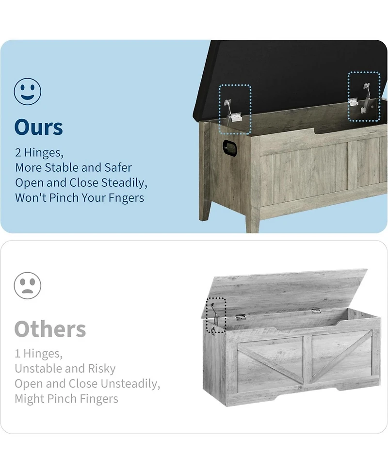 Gaomon Storage Bench, 39.4" Wooden with