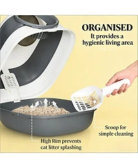 Aostirmotor Cat Litter Box with Lid