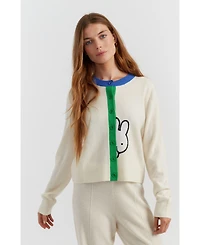 Chinti & Parker Women's Miffy Peek-Placket Wool-Cashmere Sweater