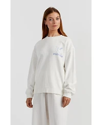 Chinti & Parker Women's Peanuts Athletics Graphic Cotton Sweatshirt