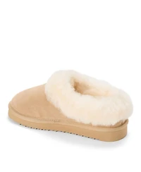 Fireside by Dearfoams Women's Adelaide Genuine Shearling Clog Slipper