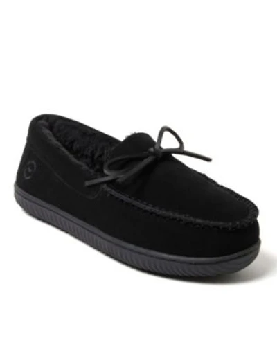Dearfoams Mens Douglas Genuine Suede Moccasin House Shoe Slipper