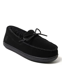 Dearfoams Mens Douglas Genuine Suede Moccasin House Shoe Slipper