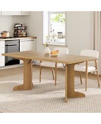 gaomon Kitchen Large Dining Table for 6 Farmhouse Kitchen Table for Dining Room, Home Office, Living Room