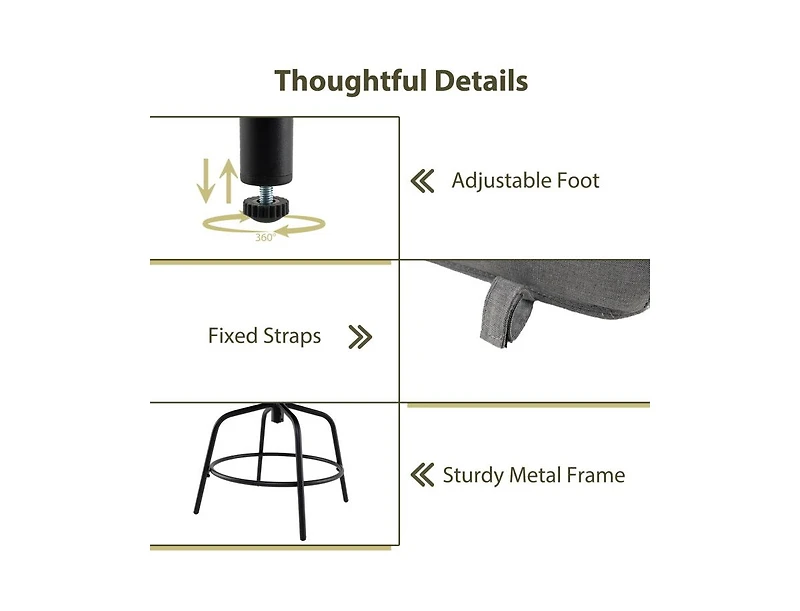 Slickblue Outdoor Pe Wicker Bar Stools, Set of 2