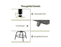 Slickblue Outdoor Pe Wicker Bar Stools, Set of 2