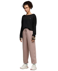 Puma Women's Cloud-Spun Rib Slouch Crew Neck T-Shirt