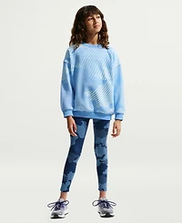 Nike Girls' 7-16 Sportswear Club Boxy Crewneck Sweatshirt