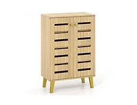 Slickblue Modern 4-Tier Freestanding Shoe Storage Cabinet with Doors
