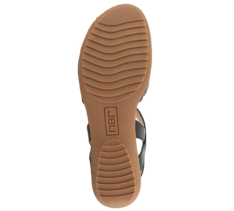 Jbu Women's Vinya Round Toe Wedge Sandals