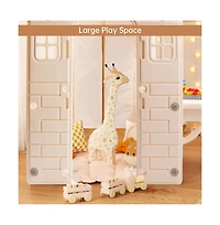 Bruce & Shark Foldable Kids Playhouse with Lights, Blocks & Open Design