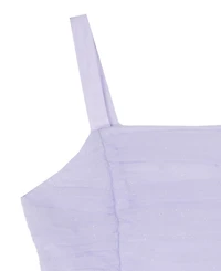 Rare Editions Girls' 7-16 Glitter Square Neck Dress