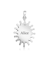 Bling Jewelry Western Navajo Style Red Blue Turquoise Conoch Flower Blossom Necklace .925 Sterling Silver