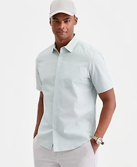 Alfani Men's Cotton Luke Short-Sleeve Pocket Shirt, Macy's Exclusive