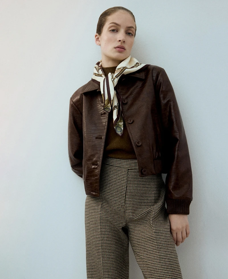 Mango Women's Houndstooth Wool-Blend Pants